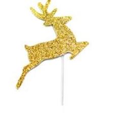 Picture of REINDEER GLITTER CUPCAKE TOPPERS6.5 CM (2.6)